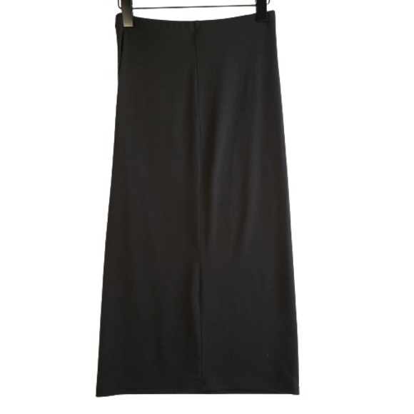 Fire Los Angeles Women's Midi Skirt Pull On Size Medium Black Stretch Straight - Picture 2 of 8